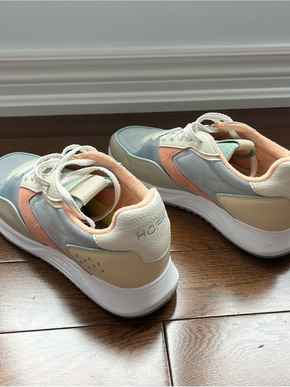 HOFF Pastel Multi-Panel Women’s Sneaker — Cream, Peach & Mint